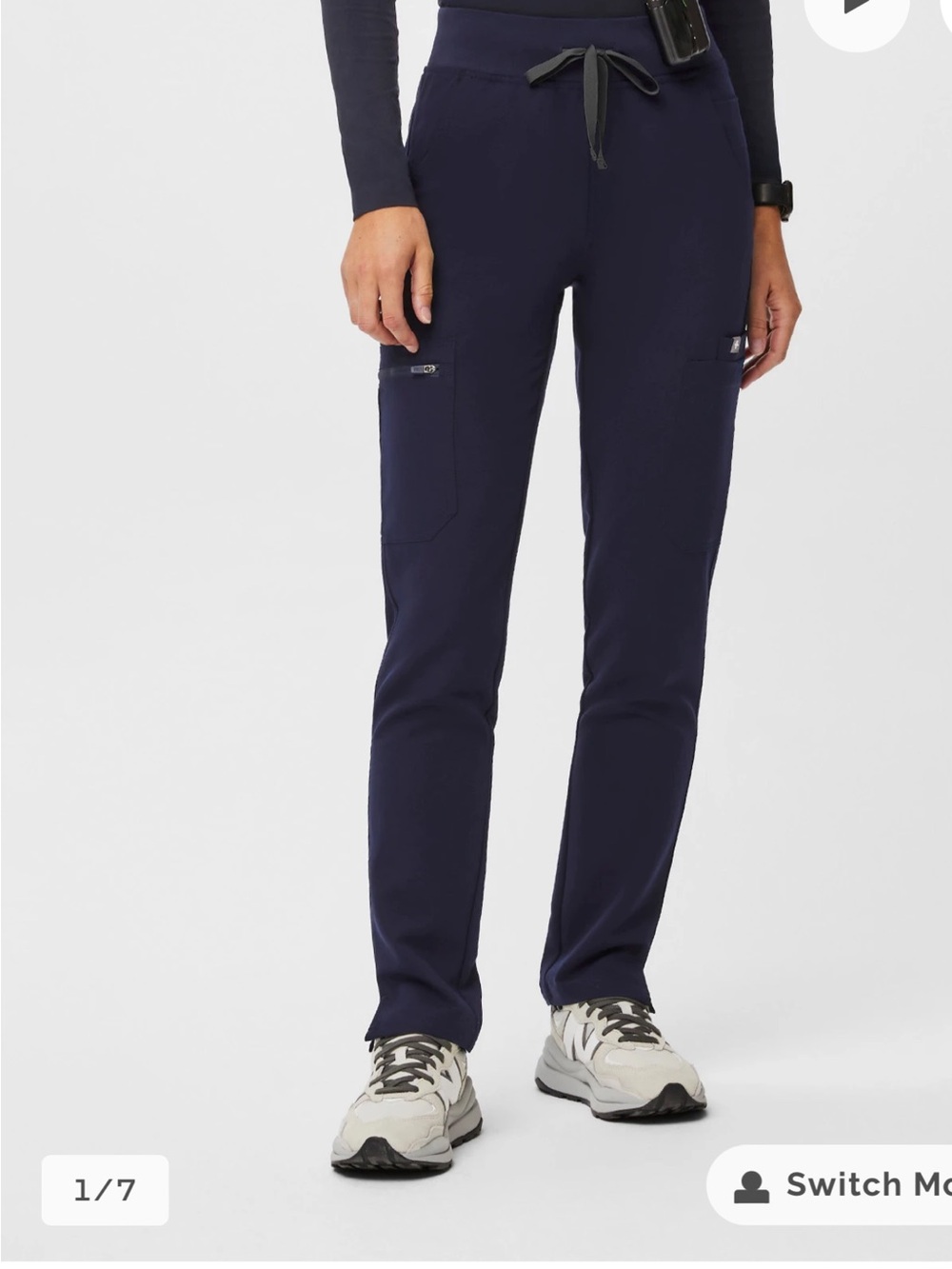 FIGS Navy Slim Cargo Joggers